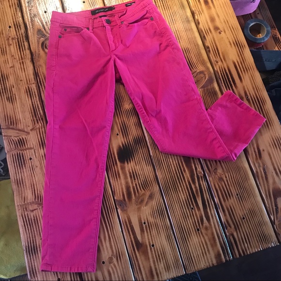 hot pink skinny jeans womens